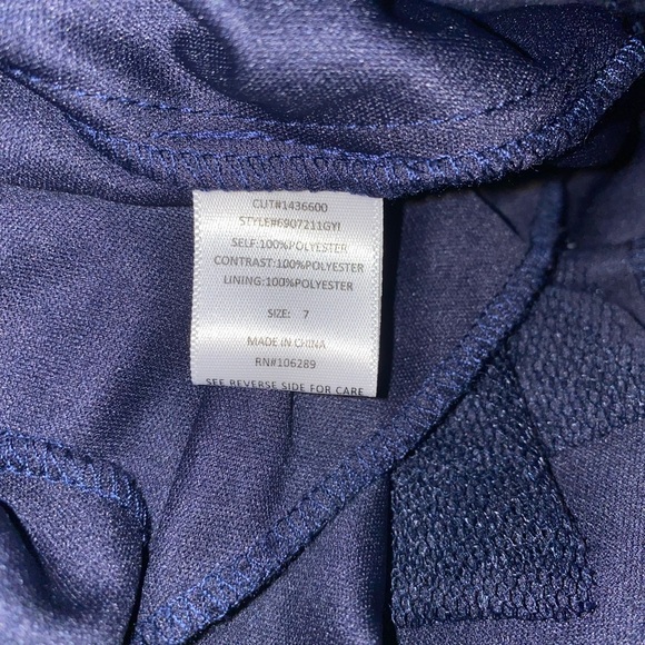 Trixxi Navy Blue Rose Mini Dress - Picture 7 of 7